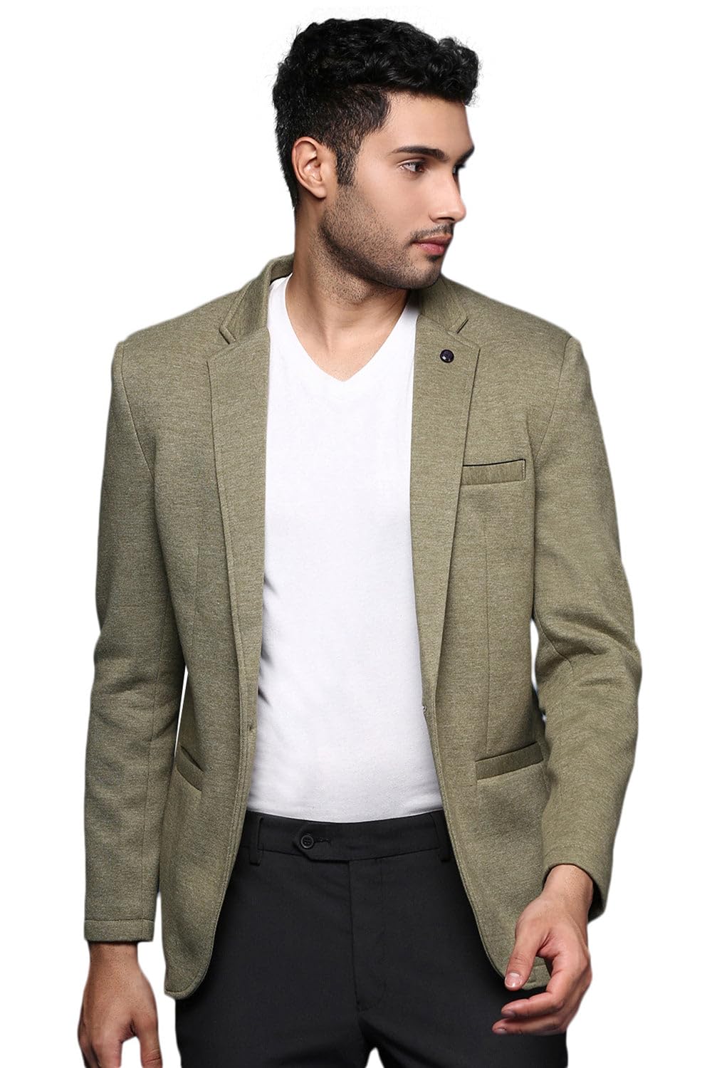 showoffff SHOWOFF Men's Green Slim Fit Single Breasted Blazer-LBR-4500A_Green-picture-28