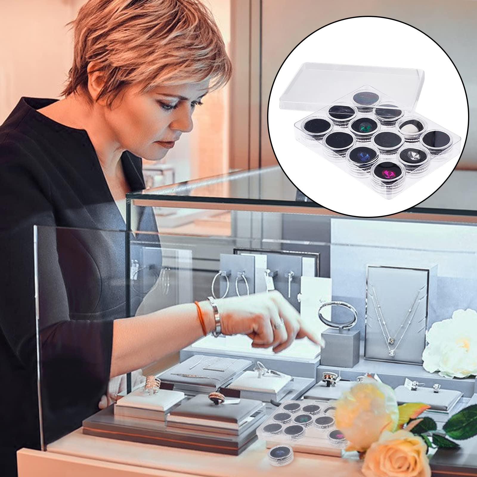 AHANDMAKER 16 contenitori in plastica con coperchio trasparente