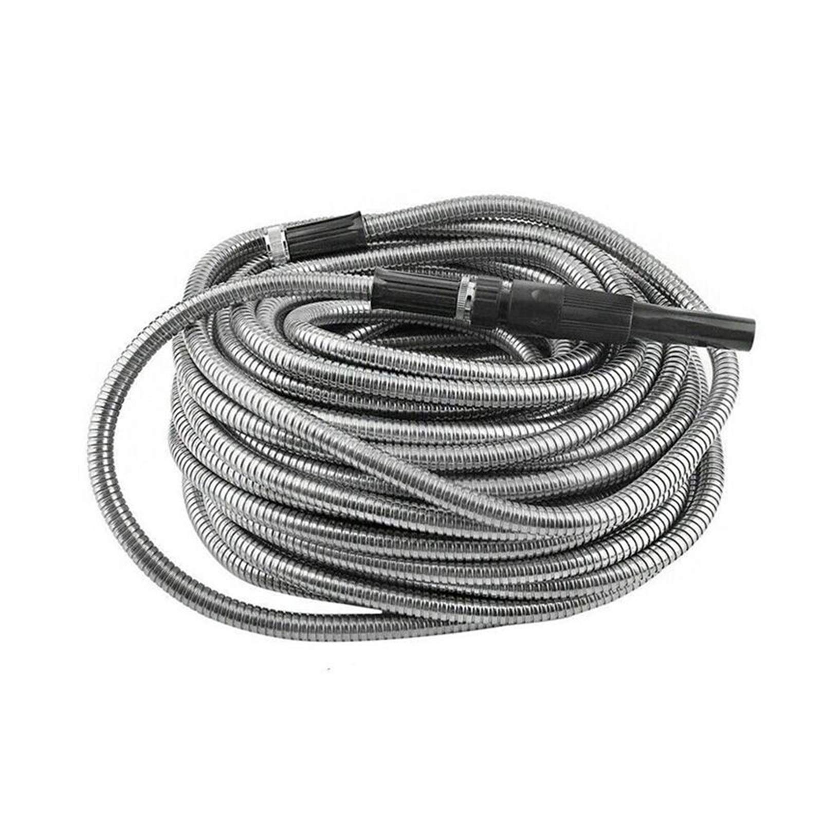 Hose Inox 25 50 75 100 Piedi Tubo Da Giardino In Acciaio Inox 304 - Flessibile, Leggero, Lunghezze 25/50/75/100 Piedi - Perfetto Per Irrigazione Tubo Acqua Pressione 5mpa - Foto 4