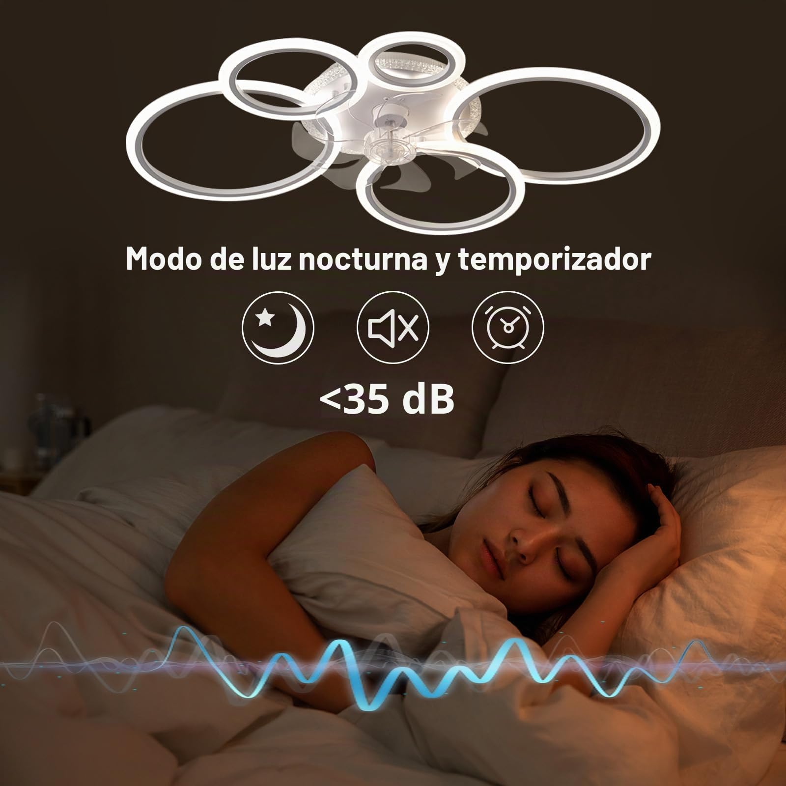 95cm Lamparas Ventilador De Techo RGB Regulable, Reversible Ceiling Fan with Light and Remote Control APP, Moderno Ventilador De Techo Con Luz 72w 6 Velocidad Para Salón Dormitorio-White
