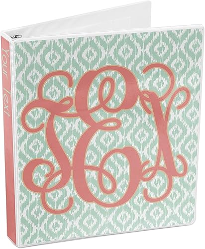 Miniatura 4 de Carpeta personalizada de 3 anillas con monograma - 1 pulgada