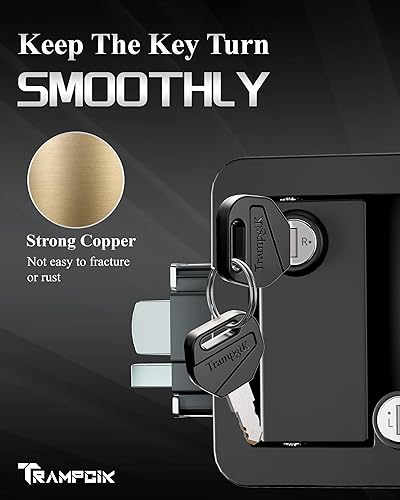 Miniatura 8 de Cerradura de puerta de plástico de ingeniería para cámper, reemplazo de cerradura de puerta de caravana, ajuste de agujero de 3.65 x 2.95 pulgadas,