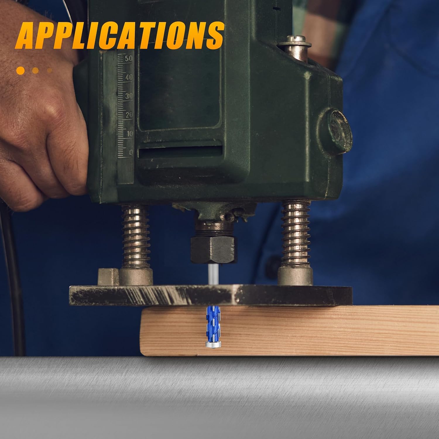 Flush Trim Router Bit 1/2 Inch Shank, 45mm Cutting Length Spiral Cutting Router Bit for Woodworking Trimming, Cutting Diameter: 3/4"