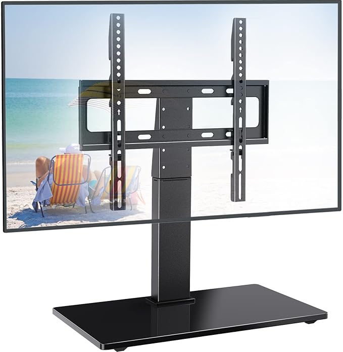 PERLESMITH Universal TV Stand Table Top TV Base for 32 to 55 inch LCD LED OLED 4K Plasma Flat
