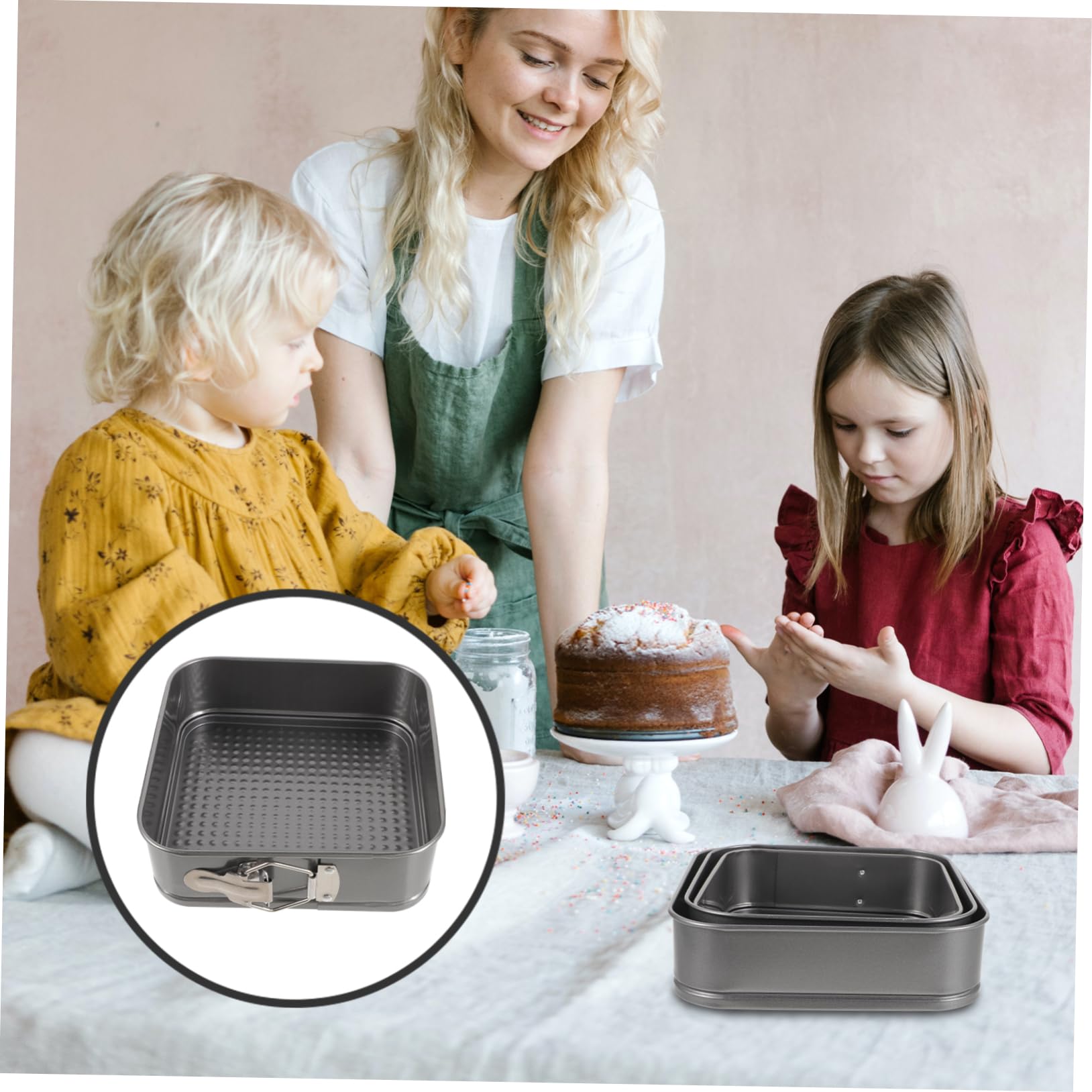 PRETYZOOM Moules À Gâteau Carrés En Acier Au Carbone Antiadhésifs Lavables Au Lave-vaisselle