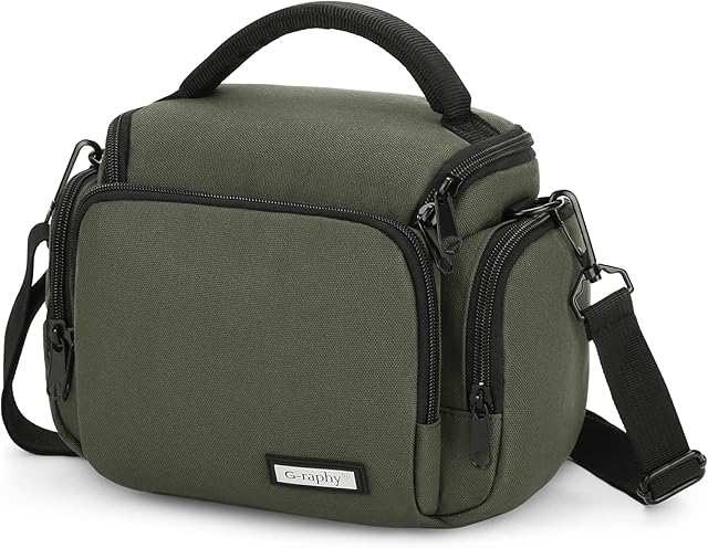 UBORSE DSLR Camera Shoulder Bag Waterproof Portable Anti-shock Digital Camera Case Compatible Protector for Camera Lens Accessories