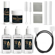 1DFAUL 12pcs Trumpet Cleaning Care Kit With Valve Oil, Grease, Brush