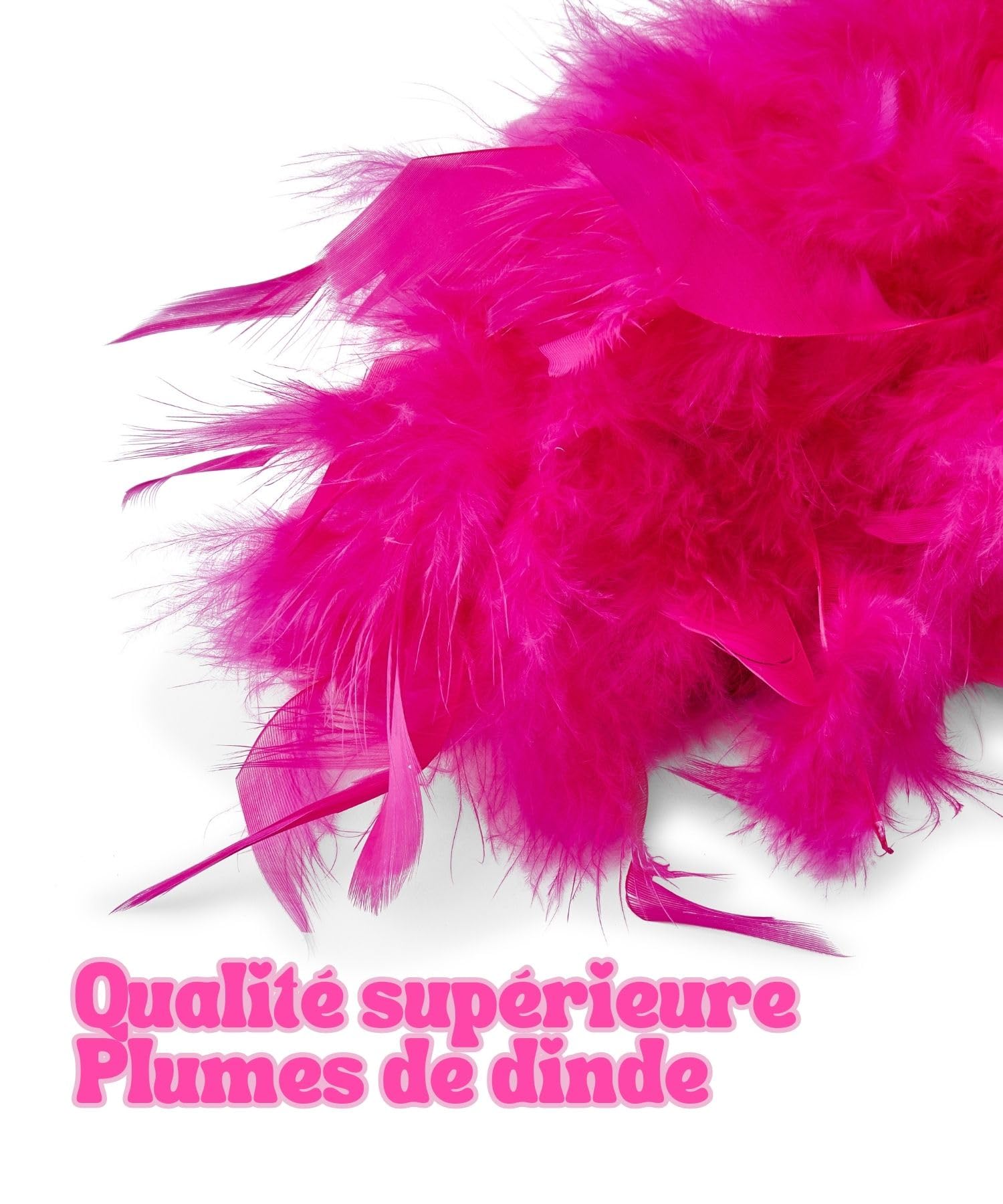 Runesol Boa plume, 50 grammes de plumes de dinde, 1,8 mètres, Boas rouge pour soirée, fêtes, déguisements, accessoires festival, fierté, marches LGBT