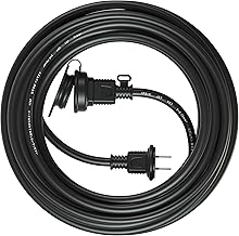 Extension Cord Expert Waterproof Rainproof Extension Cord, Distribution Cord, Power Cable, Power Cord for LED Illumination, Outdoor Use, PSE Certified, Rainproof Cap Included (1 Gang / Rainproof Type