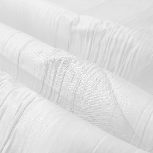 Miniatura 9 de Efavormart - Perno de tela de tafetán arrugado de acordeón blanco de 54 x 10 yardas para decoración de bodas, fiestas de cumpleaños, bailes, eventos