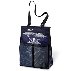 Ourtheme Art Dragon Portable Shower Bag for Travel Gym Camp Beach Tote Shower Caddy Bags Hanging Toiletry Organizer