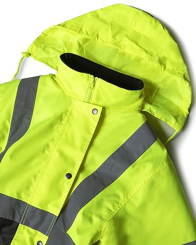 Miniatura 7 de Utility Pro UHV664 - Chaqueta de seguridad de alta visibilidad para mujer con teflón DuPont impermeable, lima, talla S