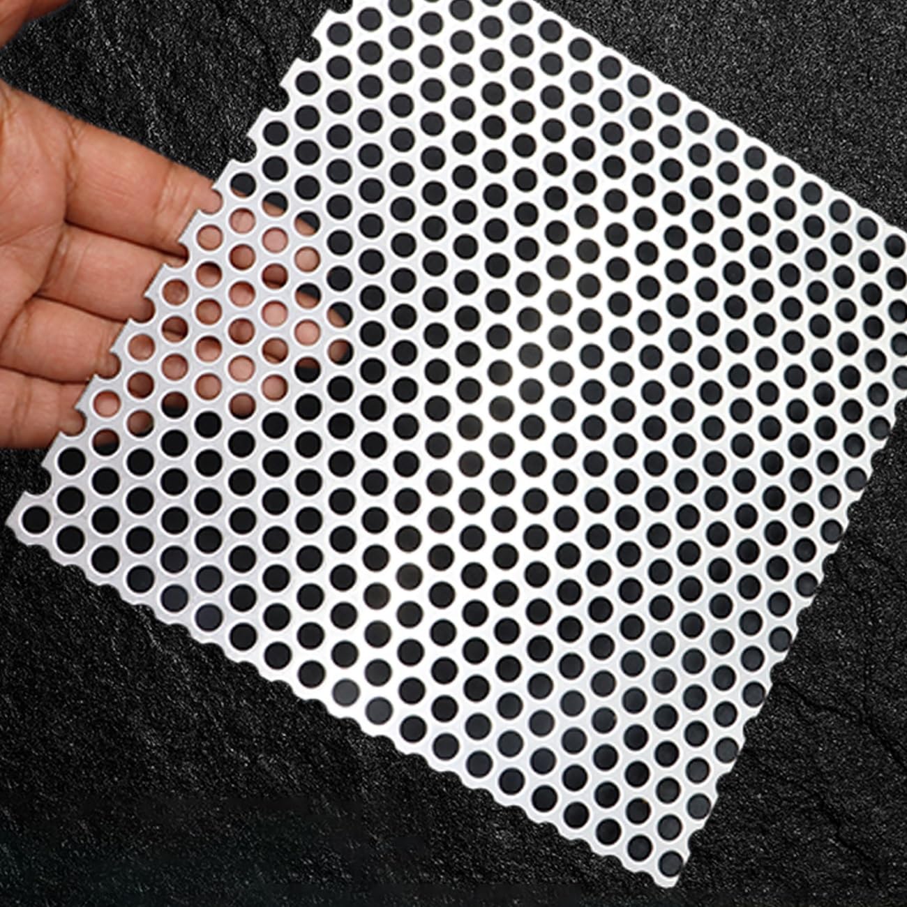 Tapa de drenaje de piso de acero inoxidable, Tapas de drenaje cuadradas acero inoxidable 304 con orificios 5 mm, varios tamaños for baño y cocina(20x20cm)