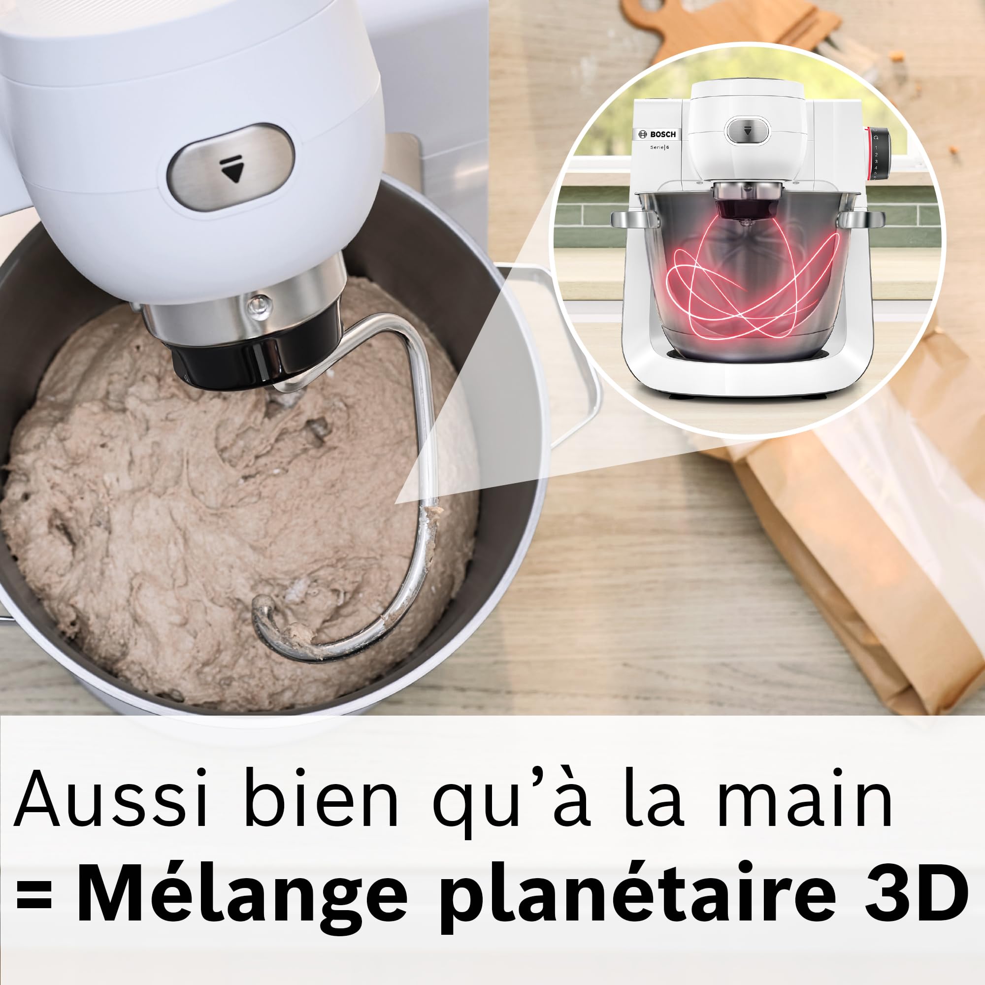 Bosch MUMS6EW18 Série 6 - Robot pâtissier, Bol inox de grande capacité
