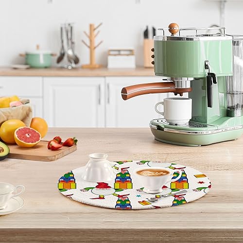 Miniatura 6 de 3 Pcs Trivet Mat Set for Hot Dishes 15in Cotton Thread Weave Pots Pans Set Holder for Instant Pot Hot Water Pad Funny Christmas Gnomes