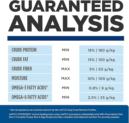 Miniatura 10 de Hill's Prescription Diet Derm Complete Puppy Sensibilidades ambientales/alimentarias Receta de arroz y huevo, alimento seco para perros, dieta