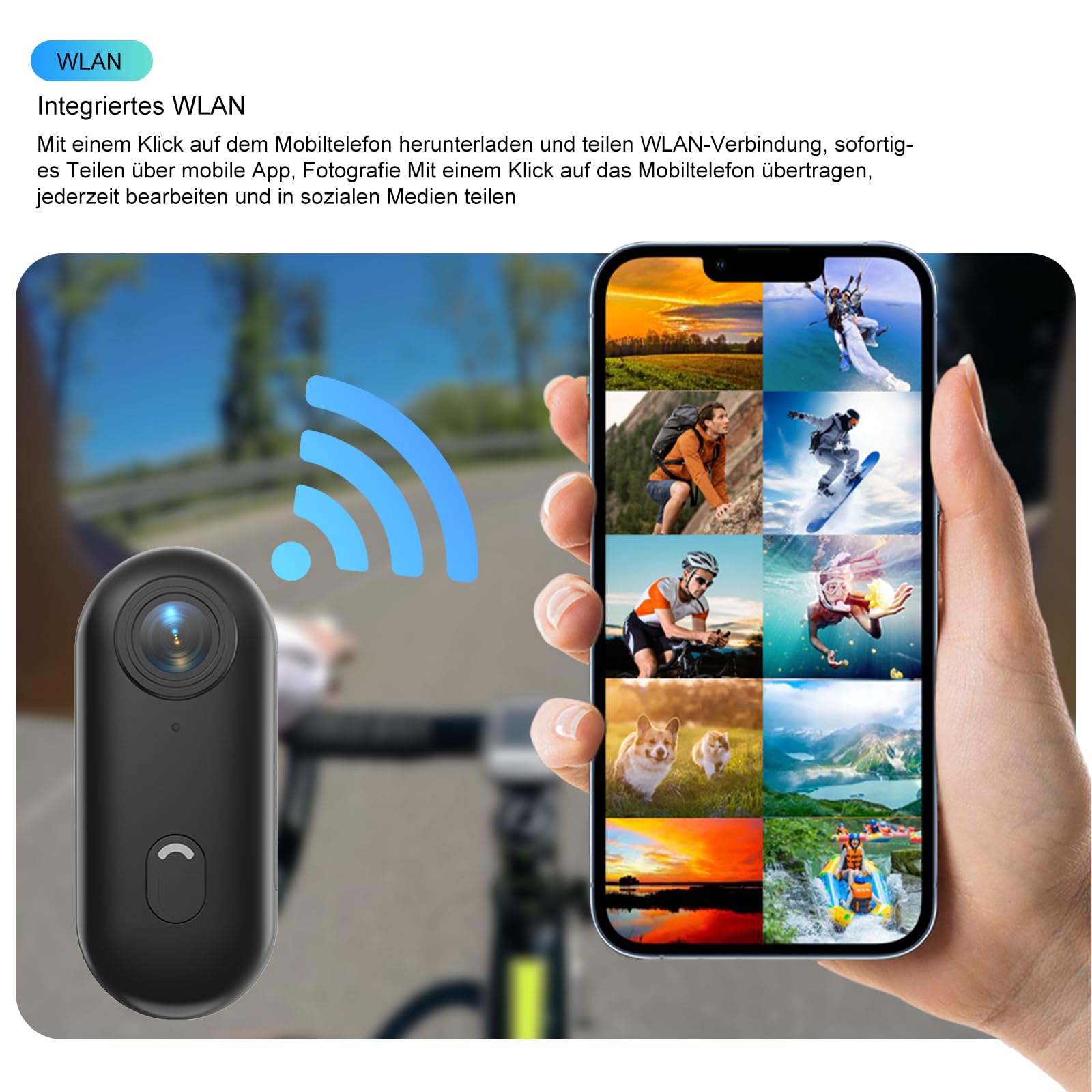 Micro Action Cam 1080p con Grandangolo da 120° Telecamera Portatile Thumb Camera per Ciclismo Moto Videocamera POV Camera Nascoste Esterno Body Cam e Accessori Clip Magnetica Posteriore per vlogging