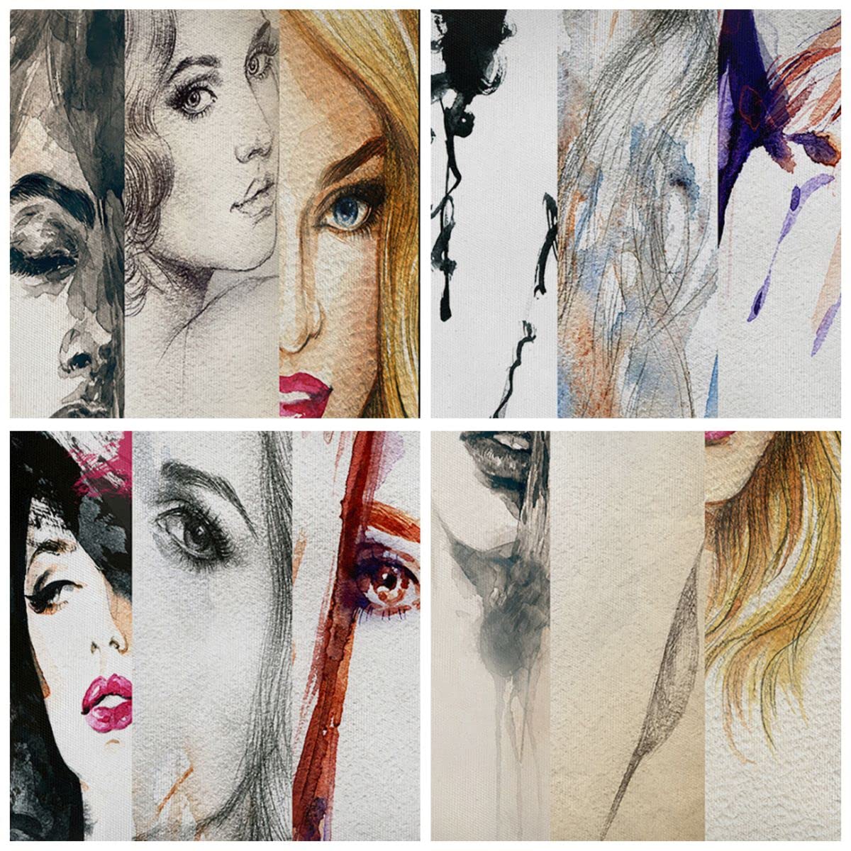 Moderne Impression Sur Toile Dame Parfaite Robe L'élégance Image Tableau Decoration Murale 125x70cm Deco Décoration Salon Chambre Triptyque 5 Parties Tableaux Decoratifs Muraux Art Wall EA125x70-3135