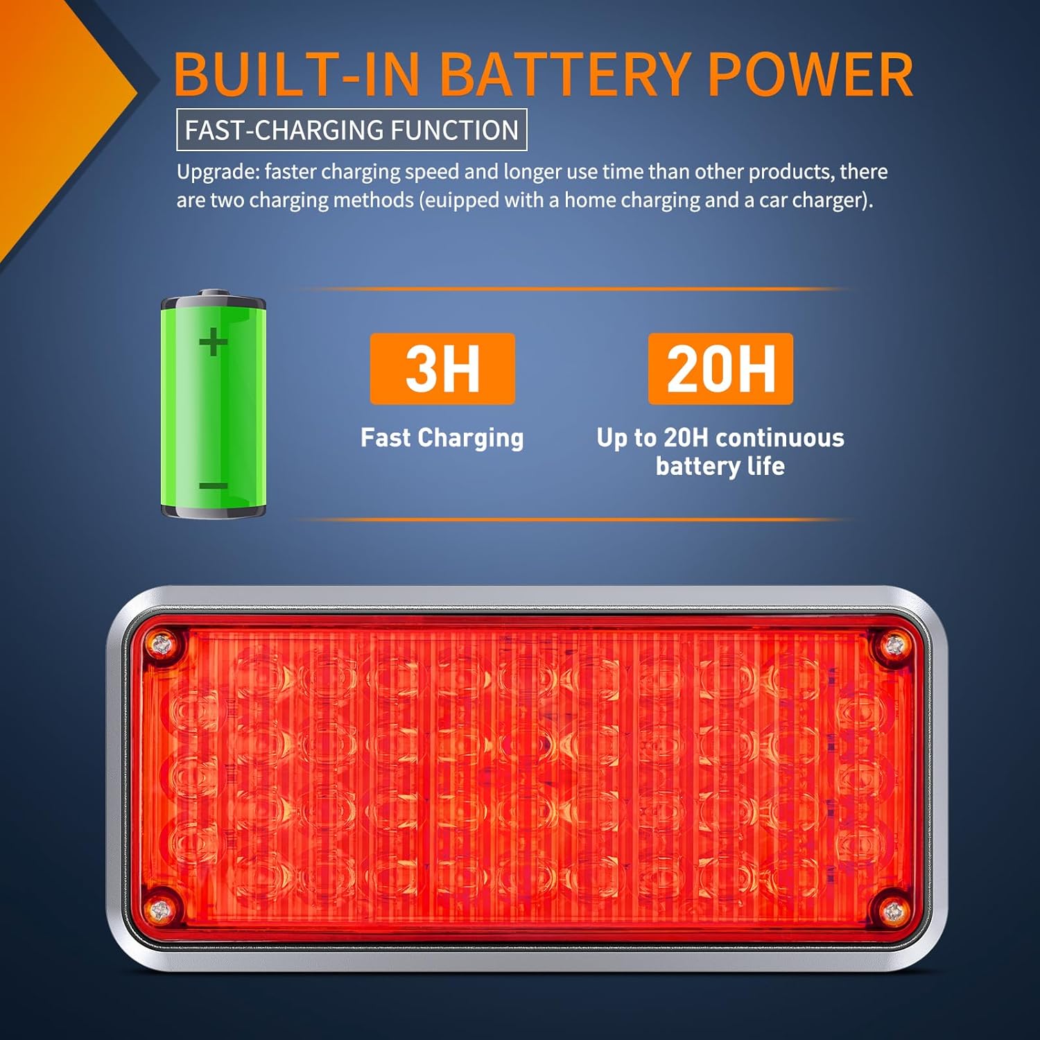 Nilight 2PCS 42LED Red Wireless Magnetic Strobe Lights Portable Warning Hazard Light Surface Mount Waterproof 5 Patterns for 12V 24V Cars Trucks Van Off Road Vehicles ATV