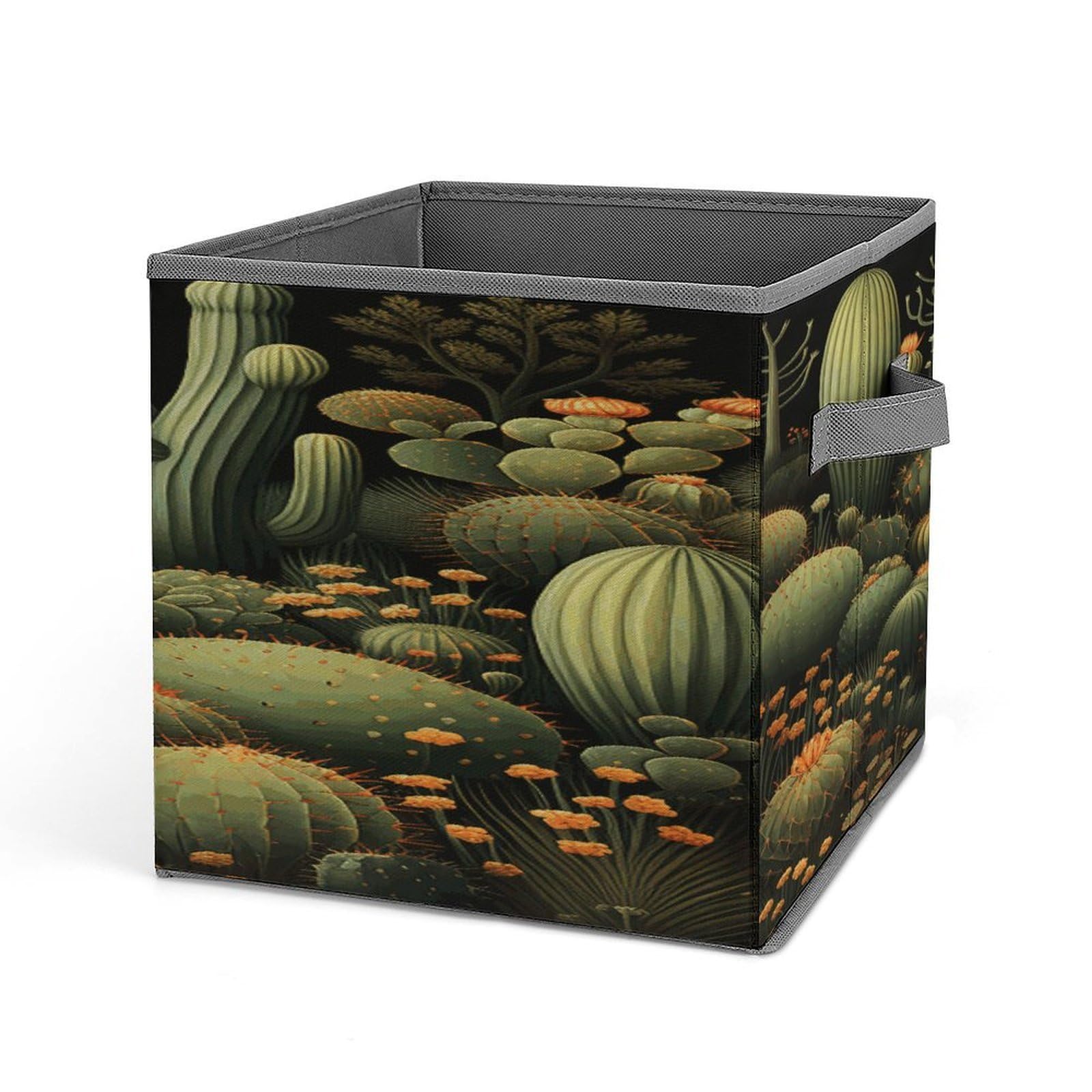 Fekiloot Style Green Cactus Storage Bins Storage Baskets