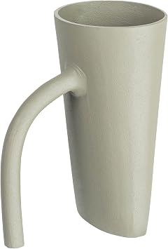 Bloomingville Modern Textured Metal Vase, Grey