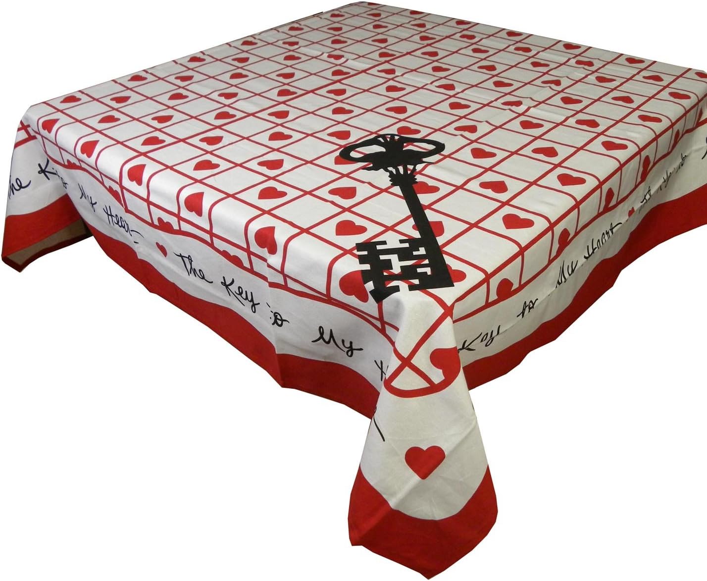 PUZMUG Yasirona Aeiniwer XGATML AMAHLE Gywinovo Moda Home Linens Key to My Heart Tablecloth