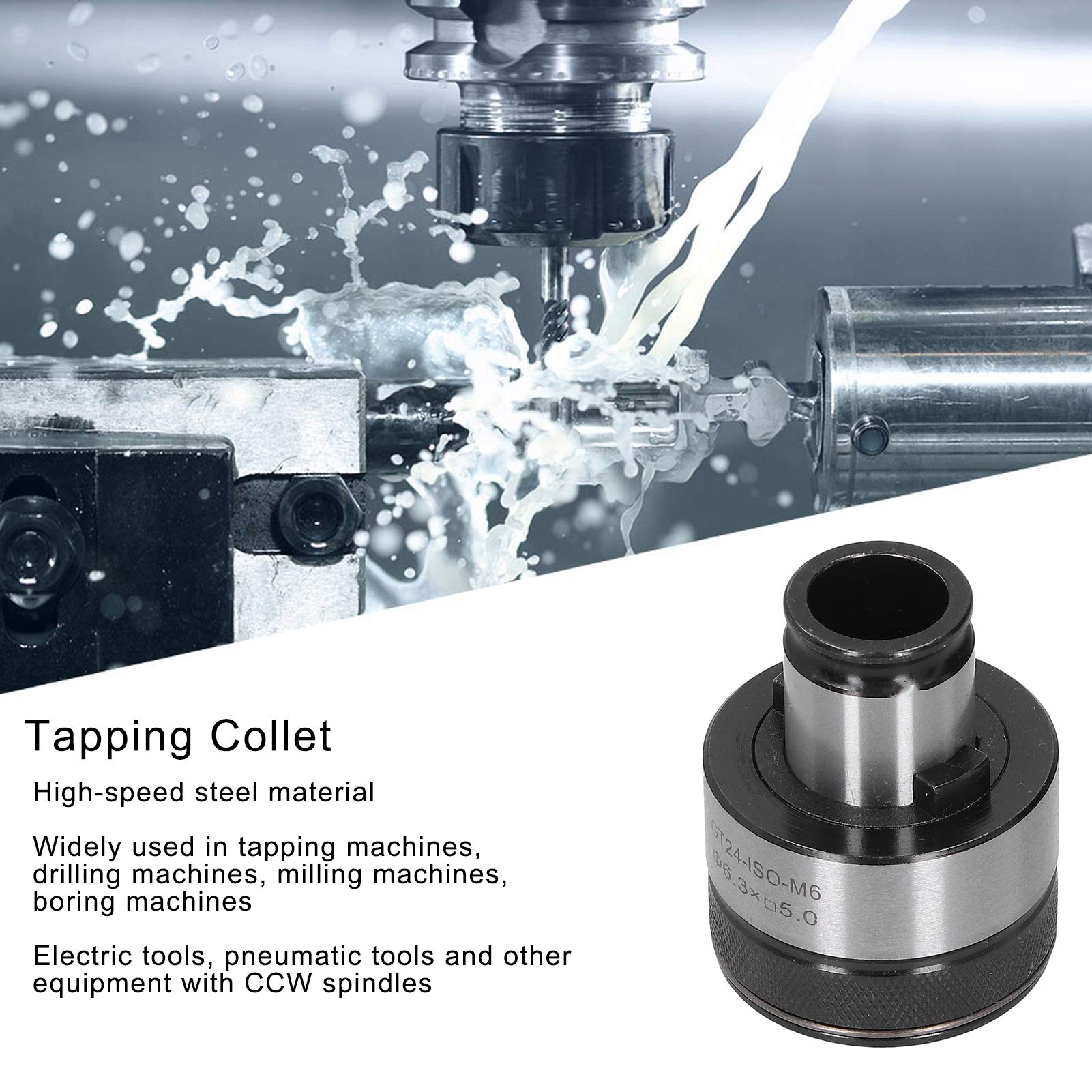 Soporte de mandril de cambio rápido para fresado CNC-Herramientas de roscado GT24 ISO M6, accesorios de fresado, tapos eléctricos, mandriles de roscado para tornos CNC.