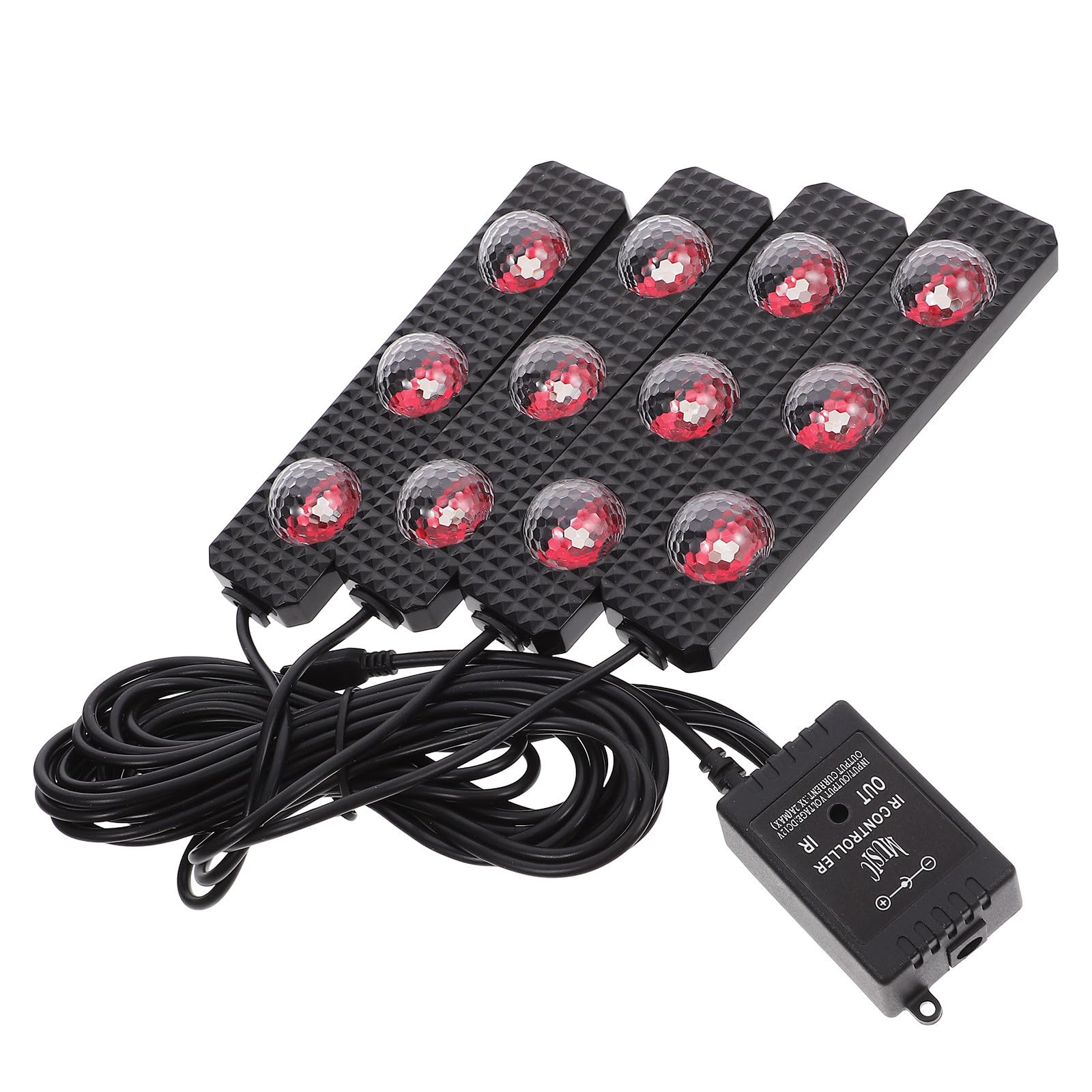 Luz LED Interior para Coche con Activación por Sonido Iluminación para Ambiente bajo Asiento Decoración RGB con Conexión USB para Múltiples Zonas