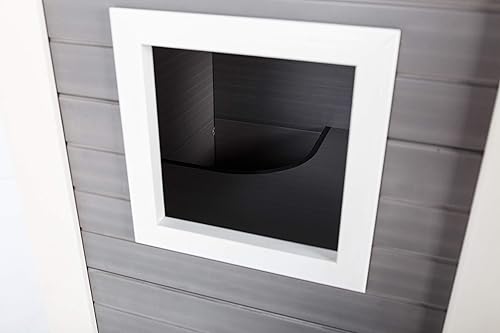 Miniatura 7 de New Age Pet ECOFLEX - Casa adosada para gatos al aire libre, gris (EHKFC11-05)