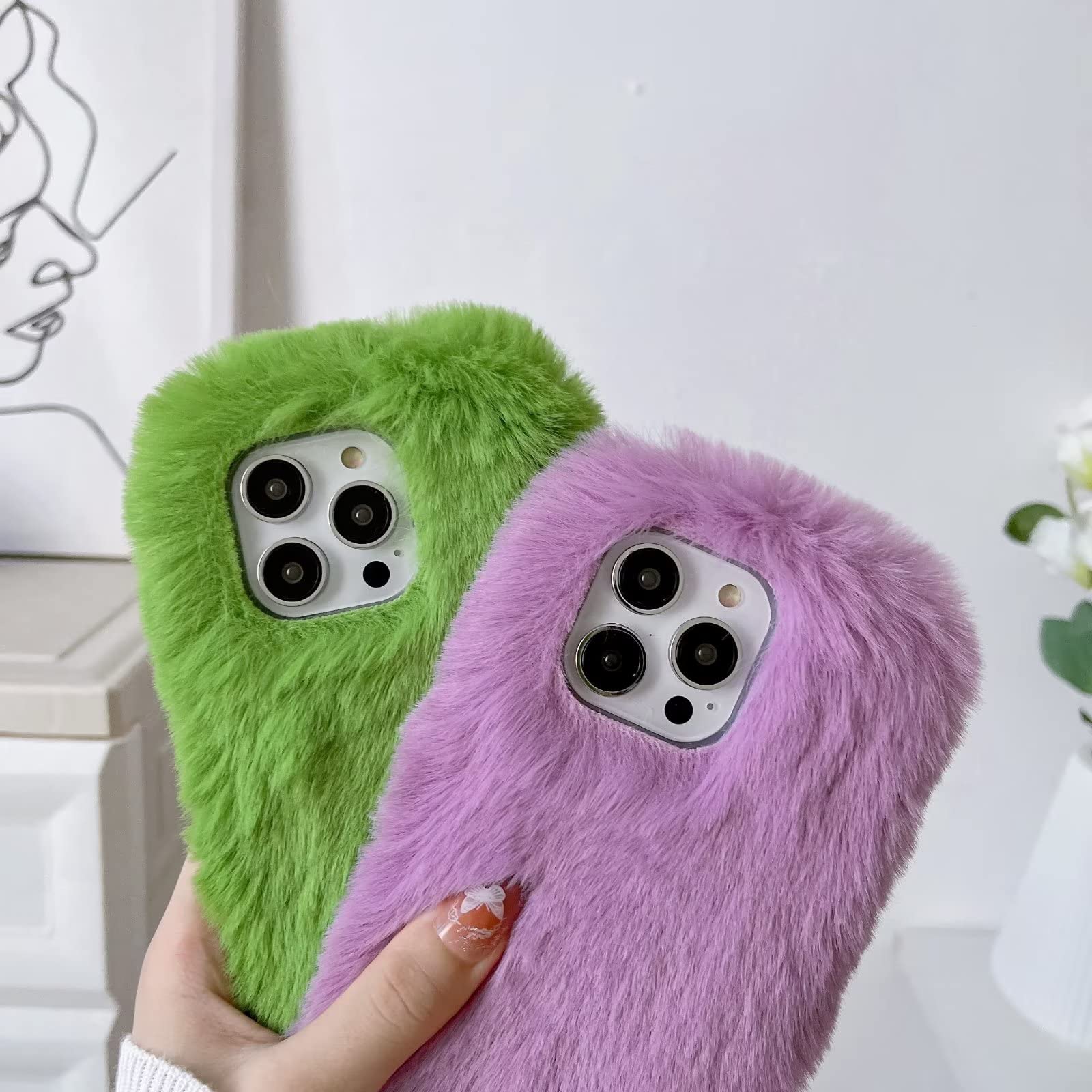 Fluffy Fur Plush Custodia per Redmi Note 11 PRO Plush Case Fluffy Cover