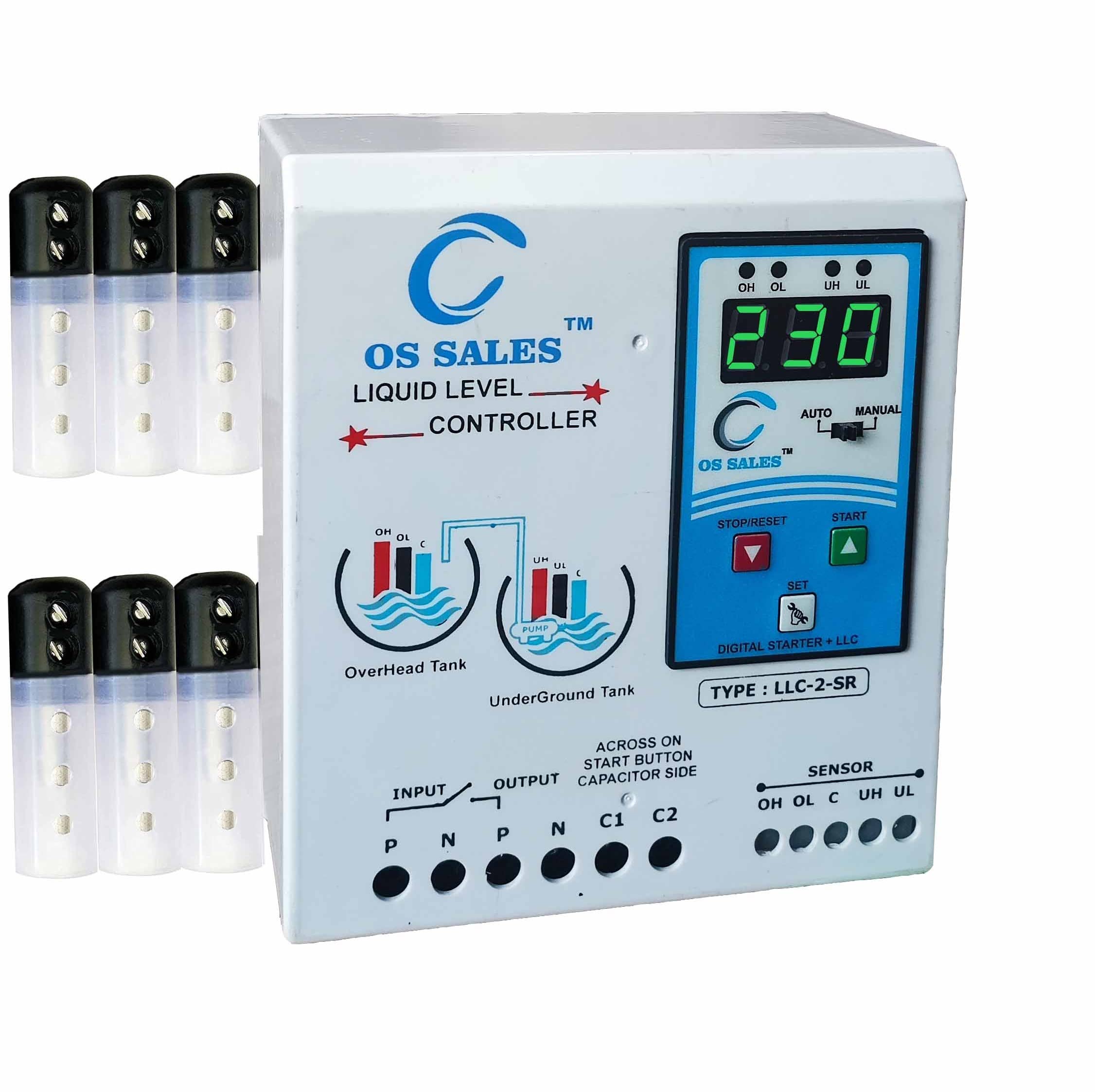 Ocean Sales Fully Automatic Digital Water Level Controller with Auto Starting Torque And High Voltage, Low voltage, Over Load And Dry Run Facility For Submersible- white-image-8