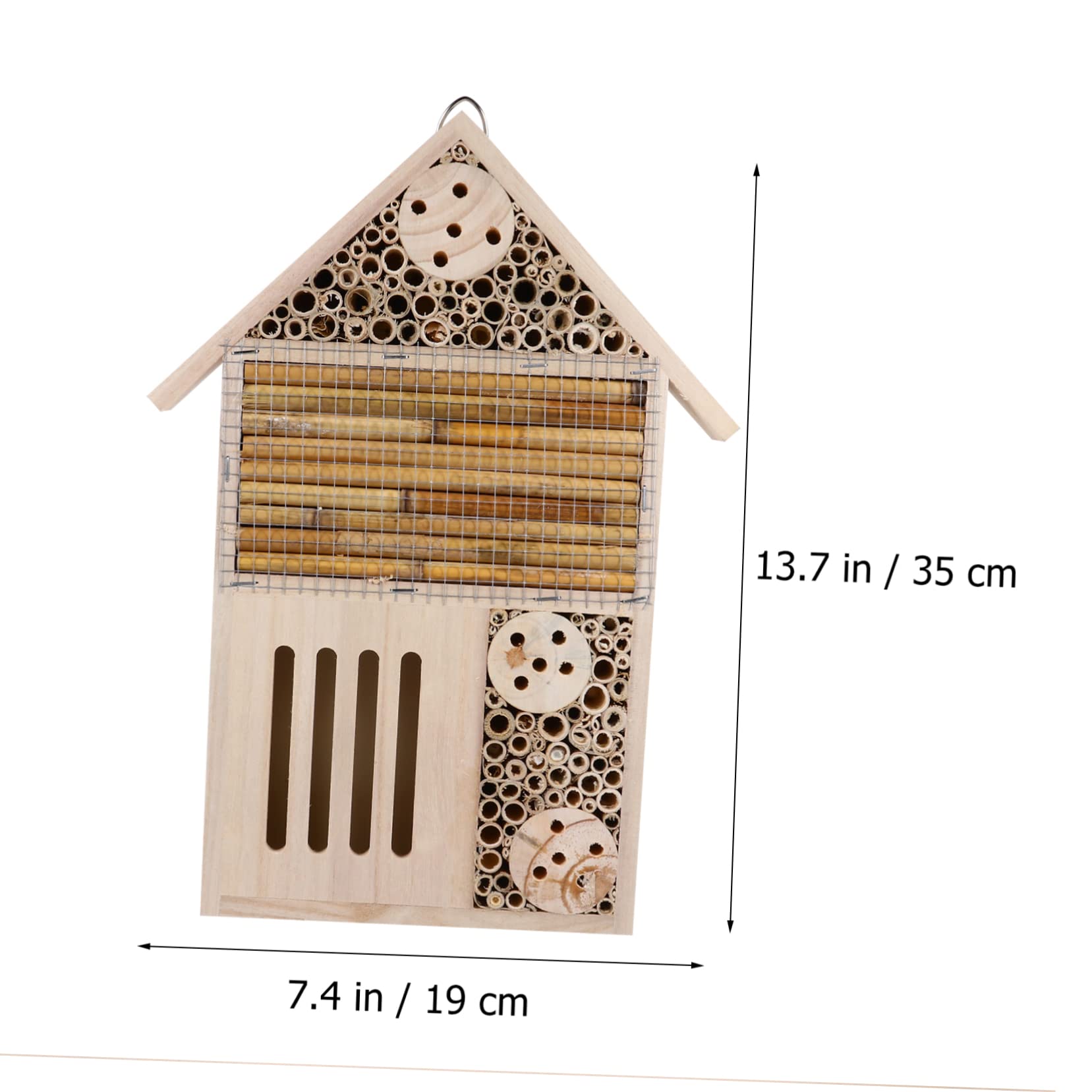 Casetta per Insetti in Legno Beige Lisci e Riparo per Nidi, Design Unico per Decorazione Giardino e Casa, per Api e Altri Insetti