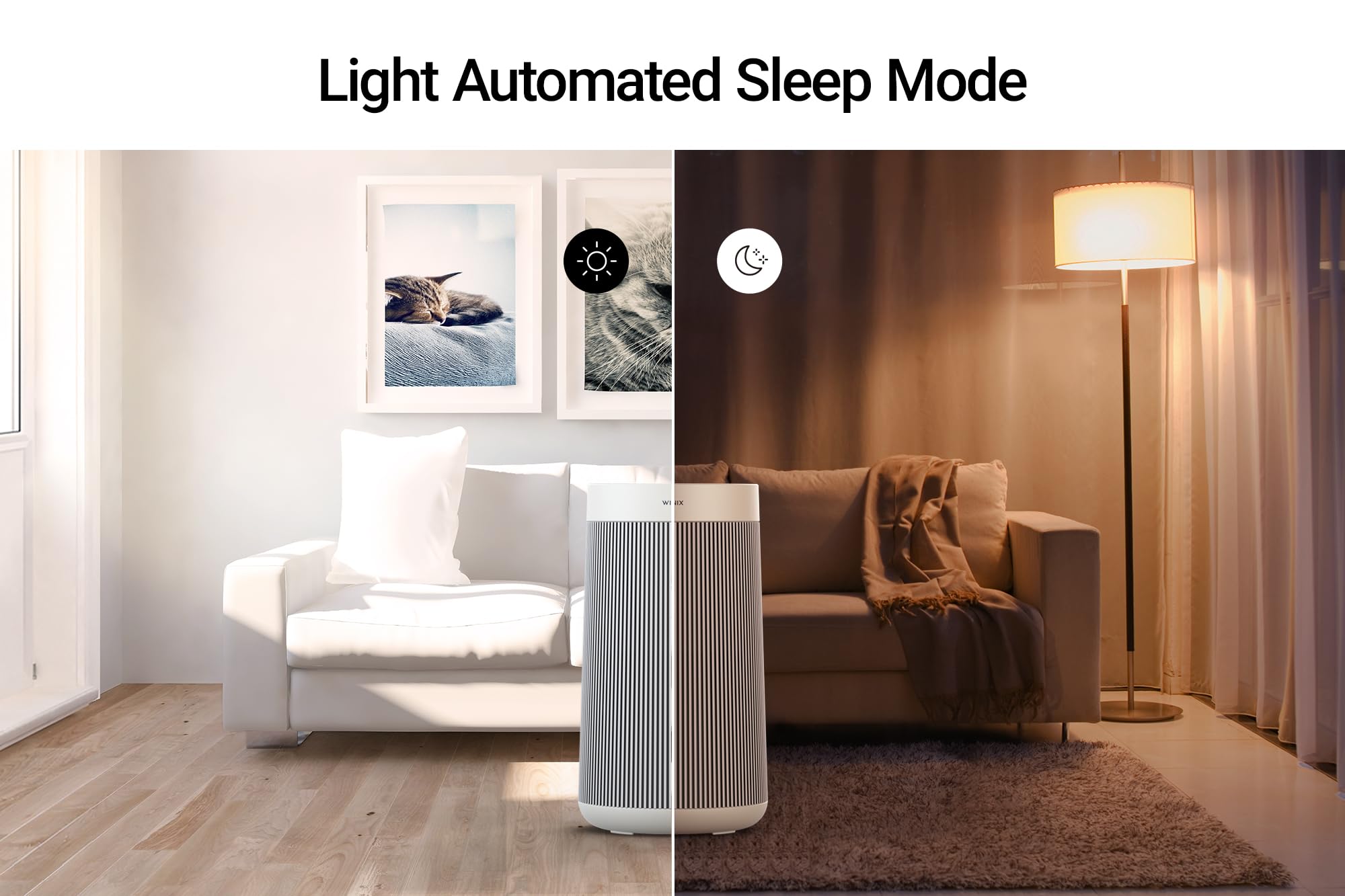 WINIX T800 Smart HEPA oczyszczacz powietrza WiFi Alexa, 99,99% wydajność filtra, CADR 500 m³/h na 120 m², pokój dla palących i alergików, sterowanie aplikacją, technologia PlasmaWave, filtrowanie pyłu