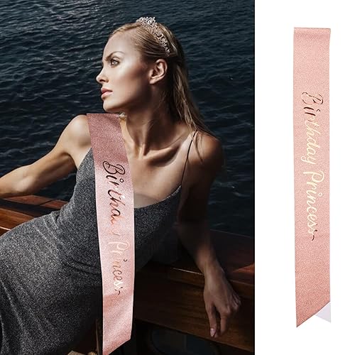 Miniatura 2 de Coronas para cumpleaños de mujer, corona y tiaras de feliz cumpleaños para mujer, juego de tiara y banda de feliz cumpleaños, decoraciones de feliz