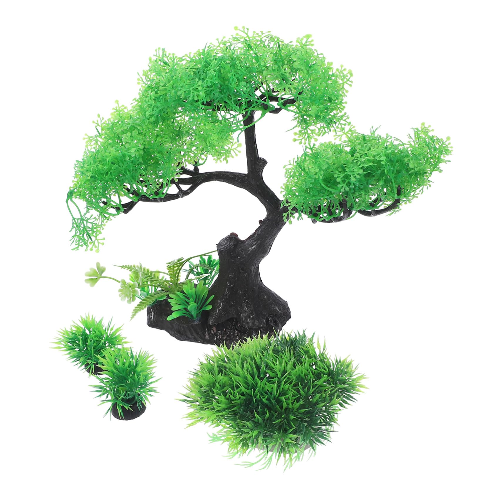 BESPORTBLE 4 Juegos decoración del Acuario pecera Planta de plastico Plantas de Acuario Ornamento Plantas Falsas Plantas de pecera Planta Falsa de Acuario Vidrio Decoraciones AbS
