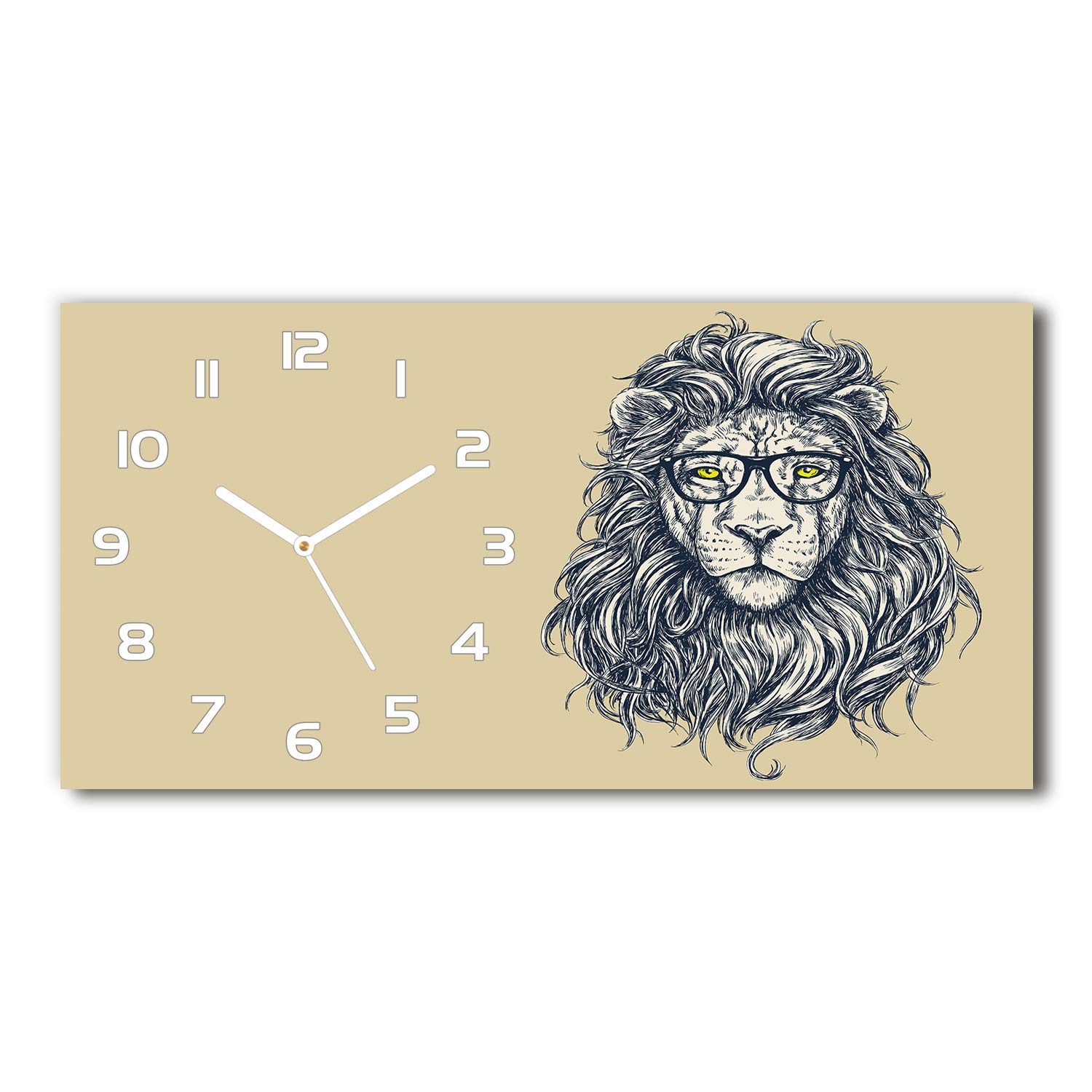Horloge en verre 60x30cm Tulup : fini le bruit du tic-tac dans votre salon design