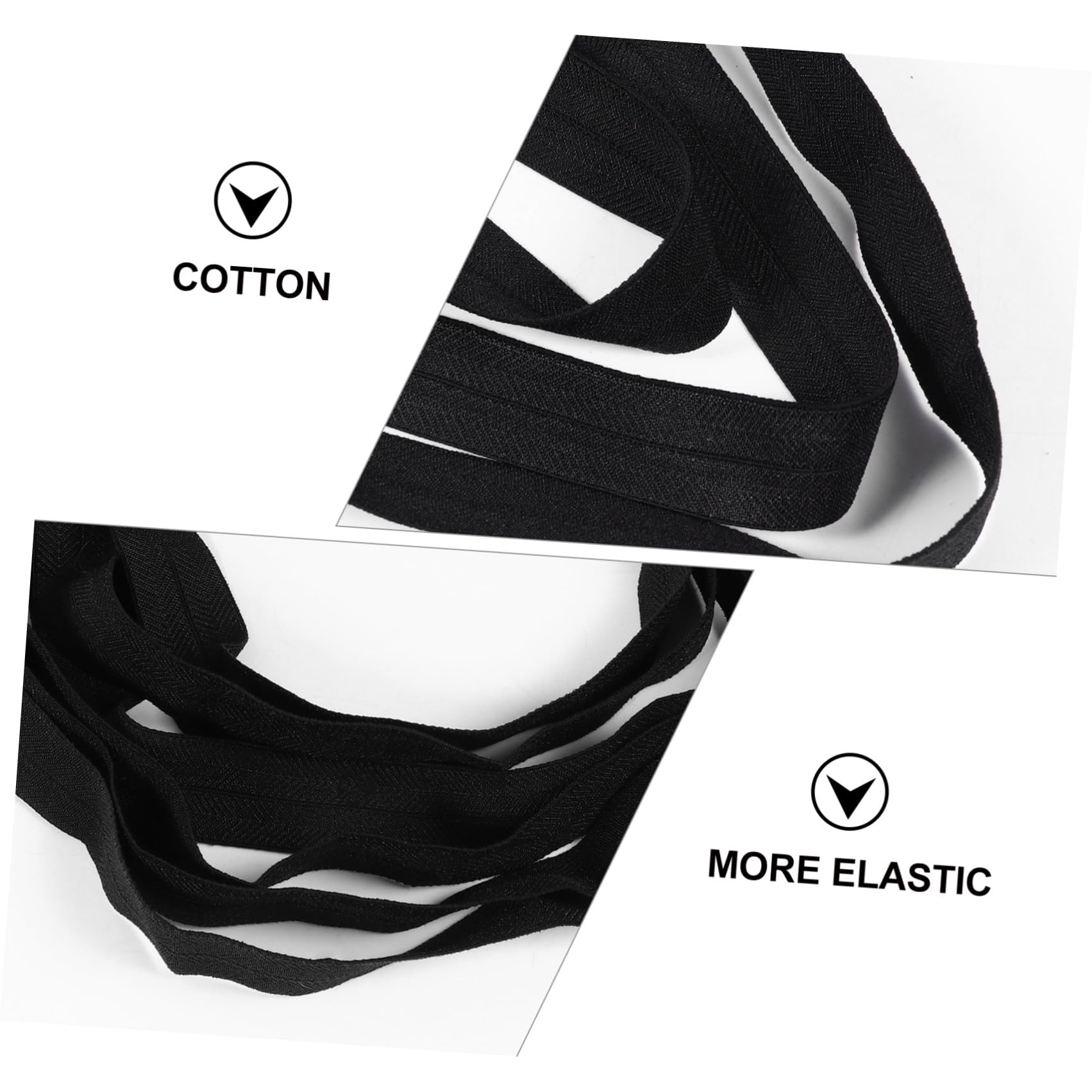 SEWACC Cinta al Bies de Algodón Negro para Coser y Dobladillo Doble Pliegue Resistente Adecuado para Confección y Manualidades
