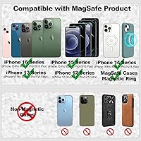 Vista 8 de Cartera magnética iLodn compatible con MagSafe para iPhone 17 16 15 14 13 12 Pro Max Air Plus, tarjetero Mag 3 Safe adhesivo para accesorios