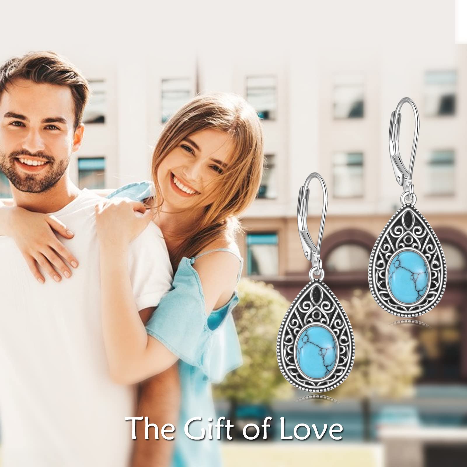 Sterling Silver Cross Clover Claddagh Cherry Heart Music Note Tree of Life Mushroom Lightning Bolt Evil Eye Skull Crystal Moonstone Sapphire Turquoise Ruby Dangle Earrings Jewellery Gifts for Women
