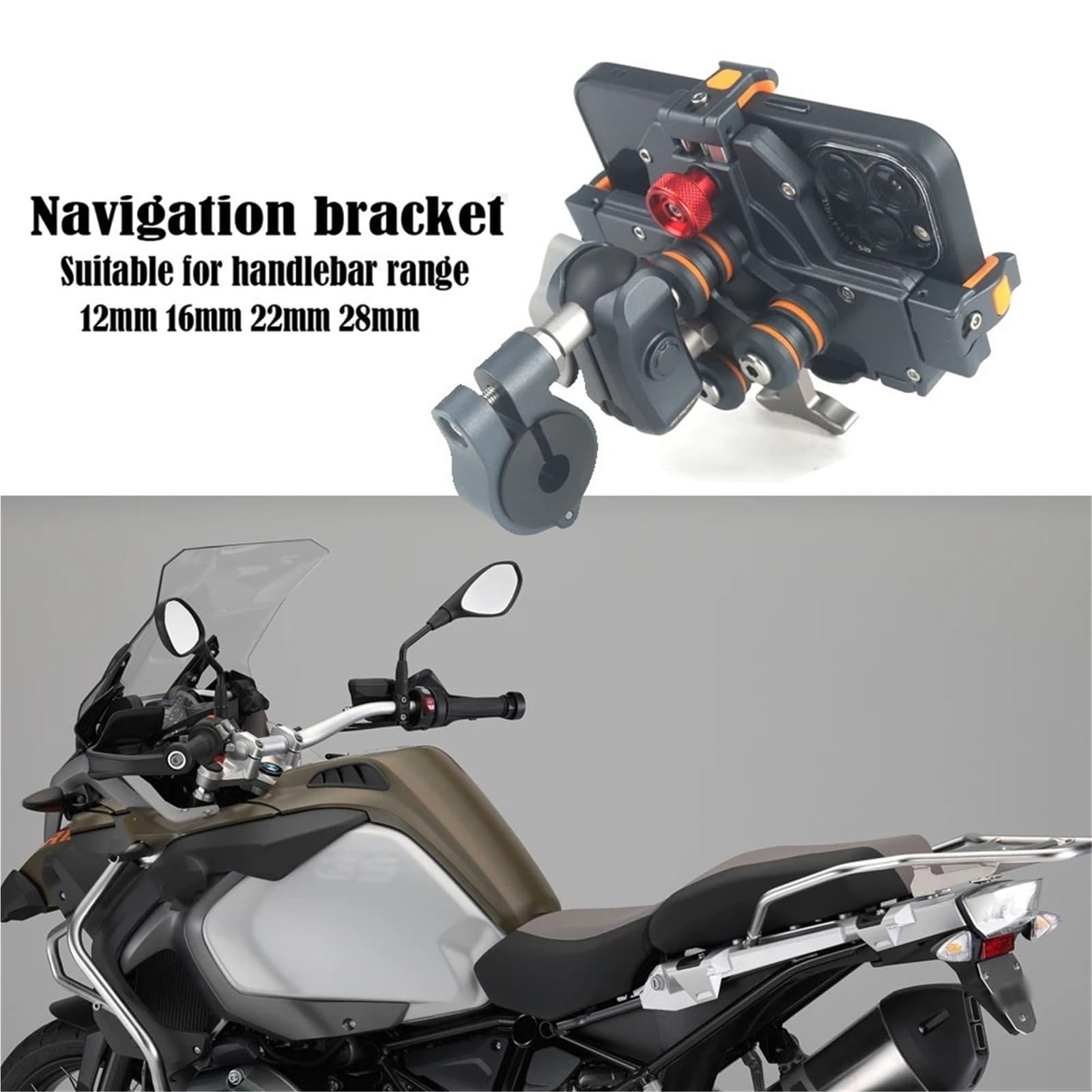 360° Rotabile Supporto Telefono Moto Adatto Per BMW Per F850GS F750GS F700GS F800GS R1200GS R1250GS R1300GS ADV Supporto Universale Per Telefono Per Moto E Scooter Supporto Per Cellulare