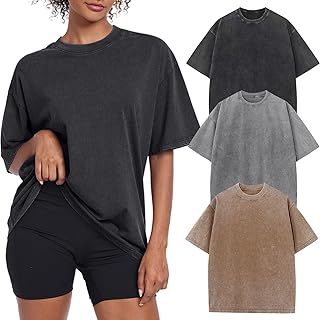 Womens Oversized Acid Wash Cotton Tee