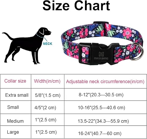 Miniatura 4 de Maca Bates - Collar de primavera para perro con diseño de flores, para niñas y niños, hembra, macho, para Perros, Chihuahua, Pitbull, regalo de