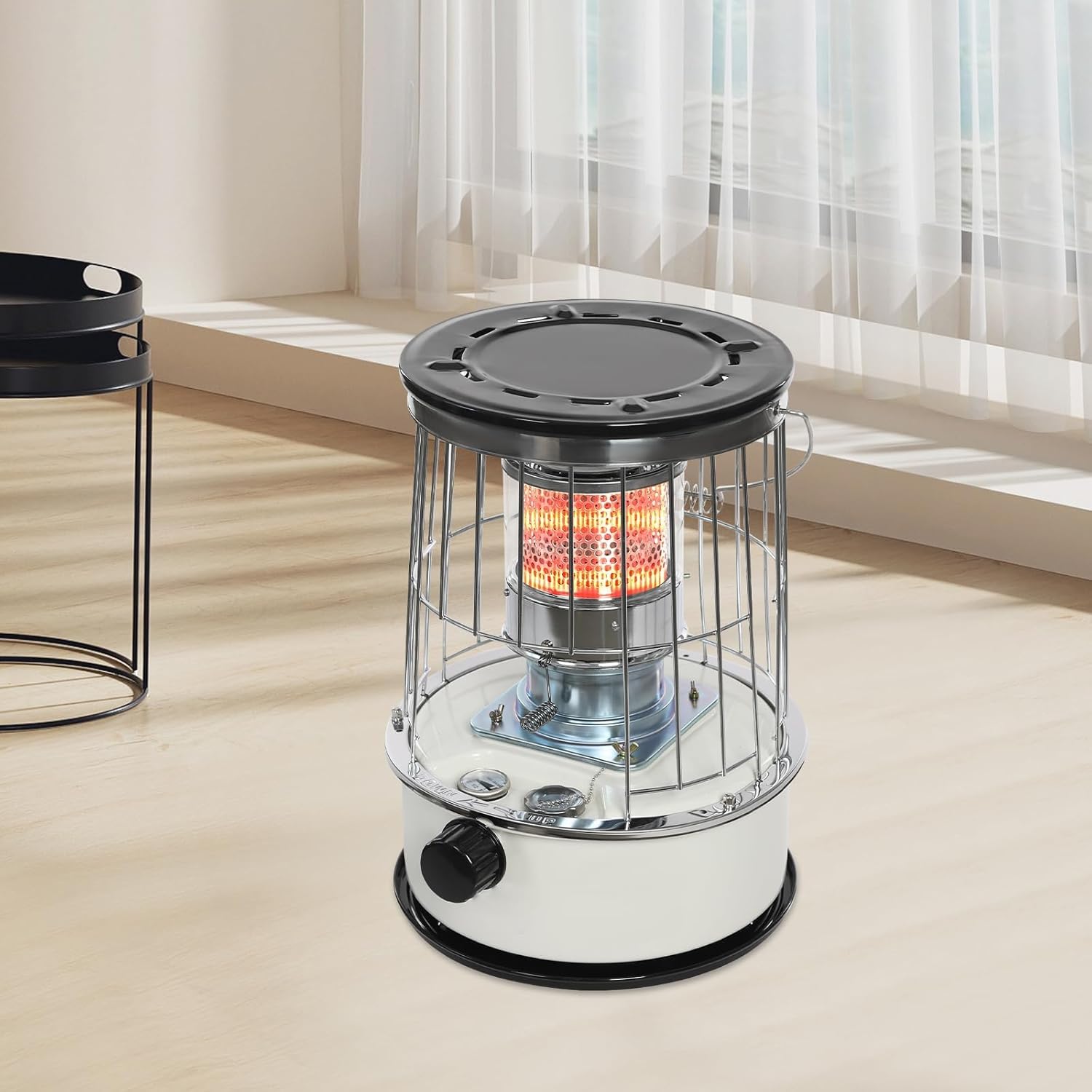 Kerosene Stove Heater, 6L Camping Oil Heaters with Cotton Core, Outdoor Kerosene Stove Burner, 360° Surround Heating, Portable Paraffin Heaters with Funnel and Oil Pump, for Indoor Outdoor Patio