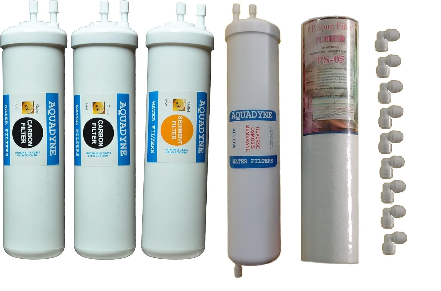 Aquadyne Water Filters Plastic Filter Kit for Luminous Livpure/Eco