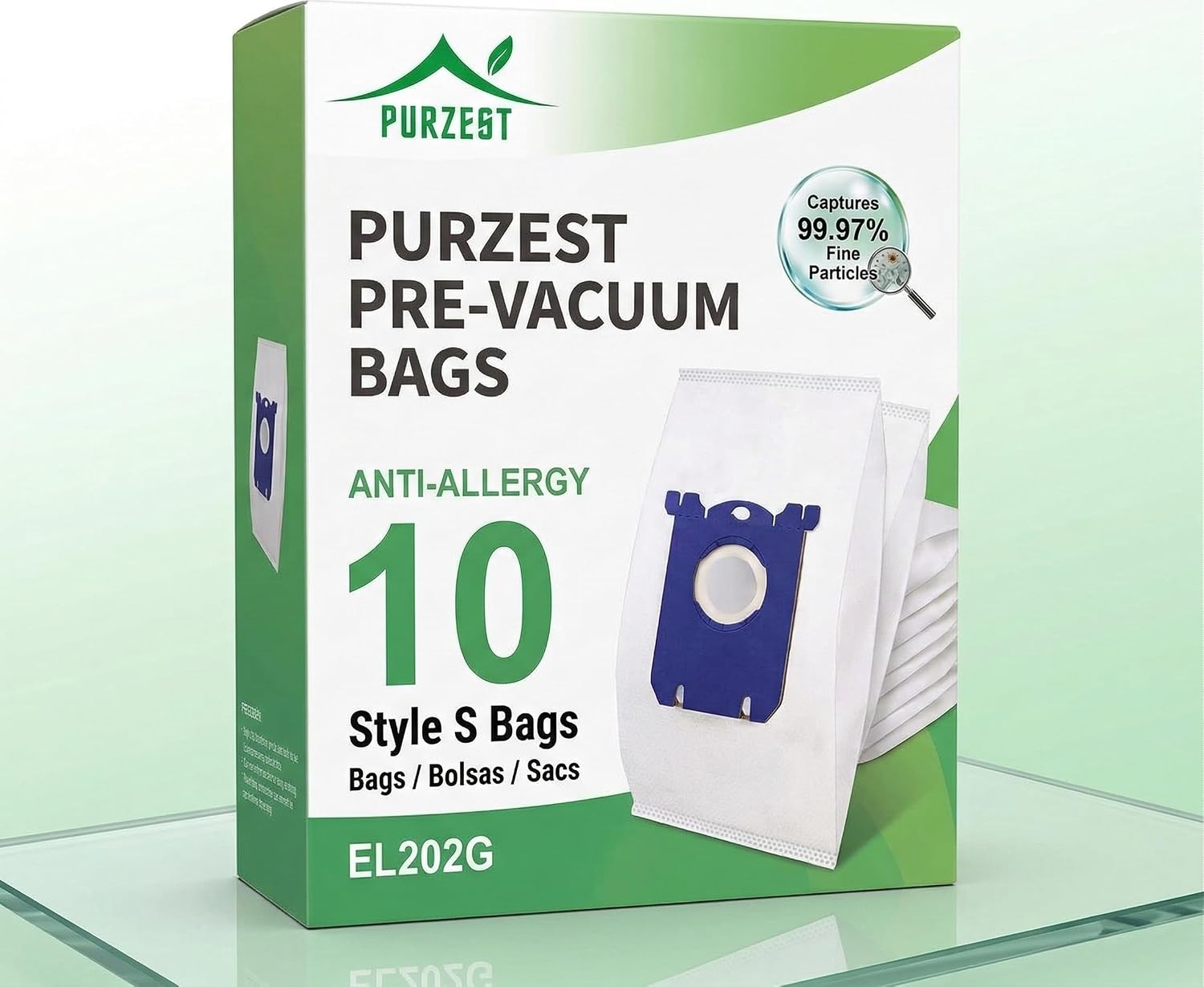 10 PCS Electrolux Vacuum Bags,Classic Type S Canister Vacuum Bags Compatible for Electrolux EL200F EL8500 EL202G, Eureka OX BB Vacuum Cleaner, Oxygen, Jet Maxx, Ultra Silencer AEG,Phililps Canisters