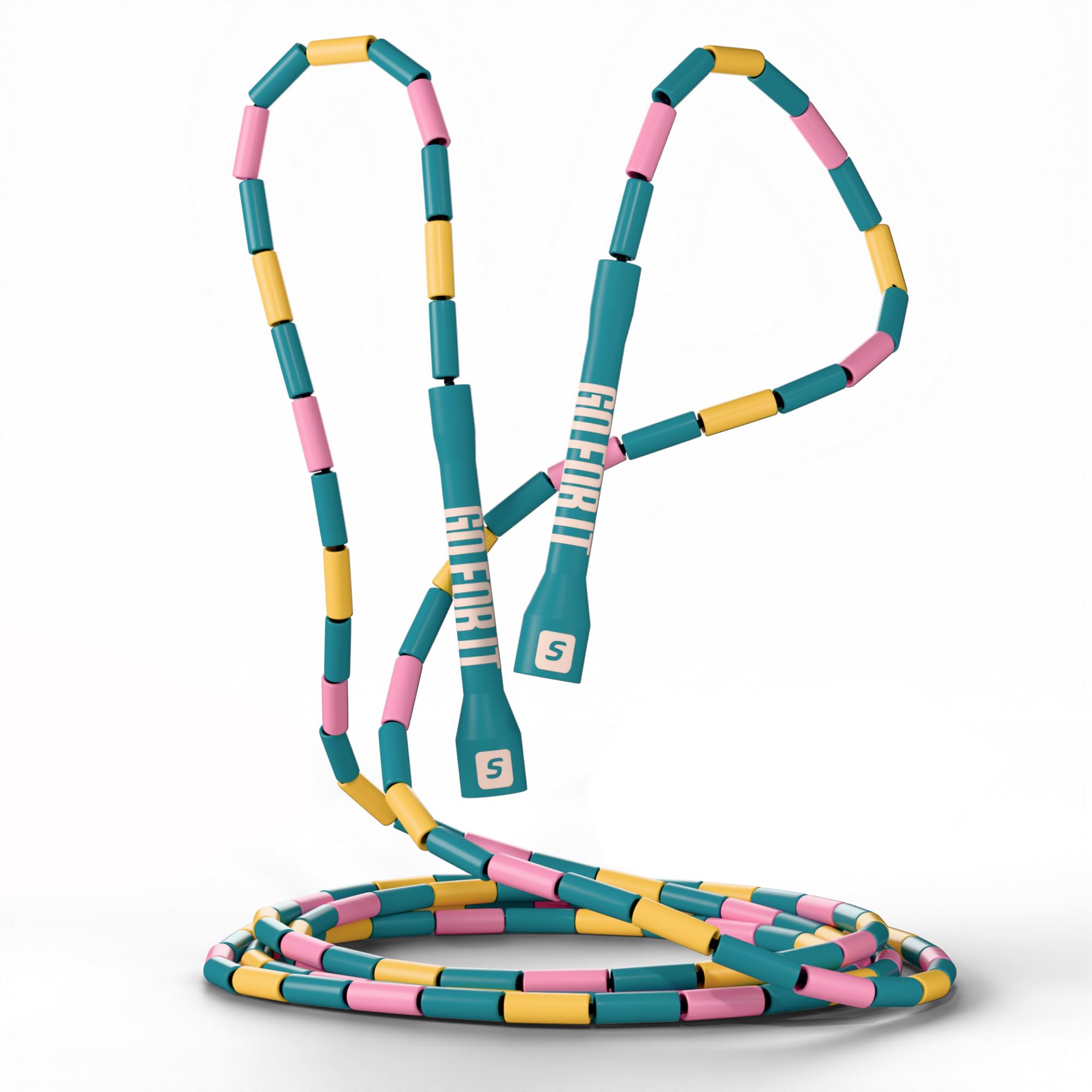 Sportbit Elite Beaded Jump Rope – Adjustable for Kids & Adults, Durable Fitness Skipping Rope for Cardio, Gym, Home & Outdoor Workouts