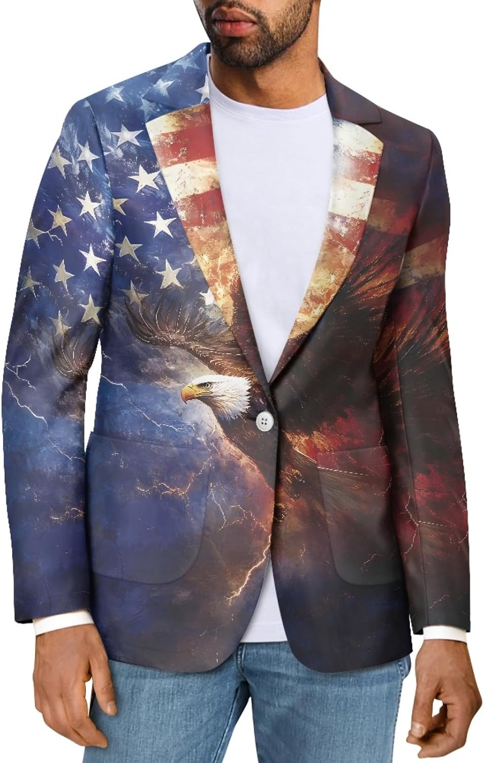 CLOHOMIN Men's Casual Blazer Lightweight Suit Jacket One Button Business Suit Jackets Coats