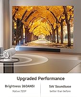 Vista 3 de 【Enfoque eléctrico】Mini proyector Magcubic compatible con 4K, proyector portátil con WiFi 6 y Bluetooth 5.4, proyector inteligente, altavoz base