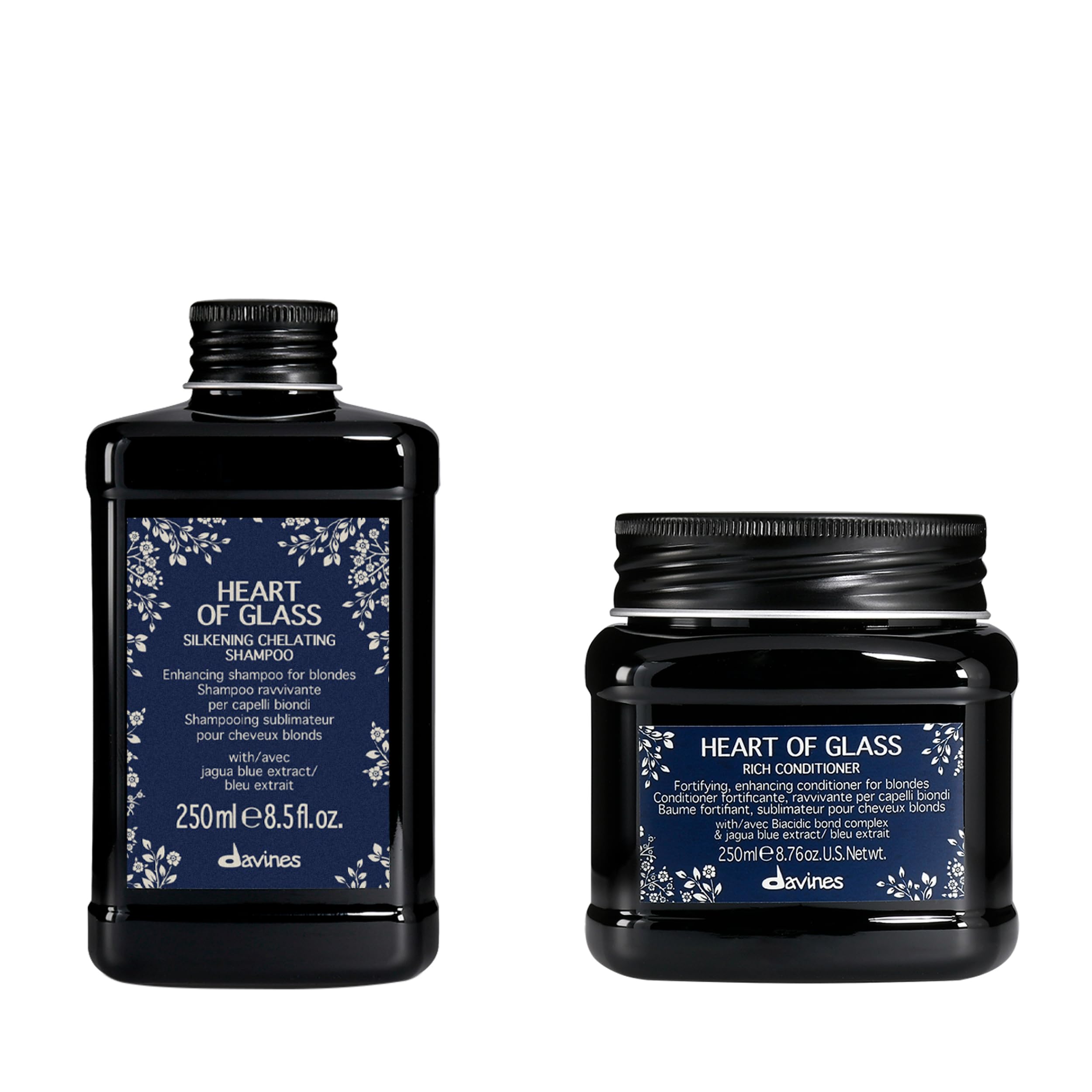 Davines Heart of Glass Duo, Shampoo + Conditioner, 250 ml each
