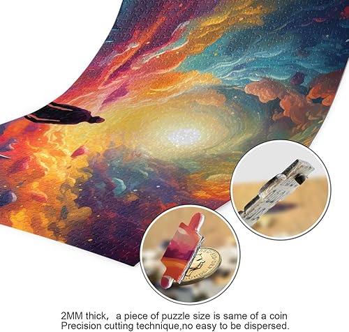 Miniatura 3 de Galaxy Sky Jigsaw Puzzles 500 Pieces for Adults,Learning Educational Puzzles,Difficult and Challenge Families Toys with Mesh Storage Bag 2012165